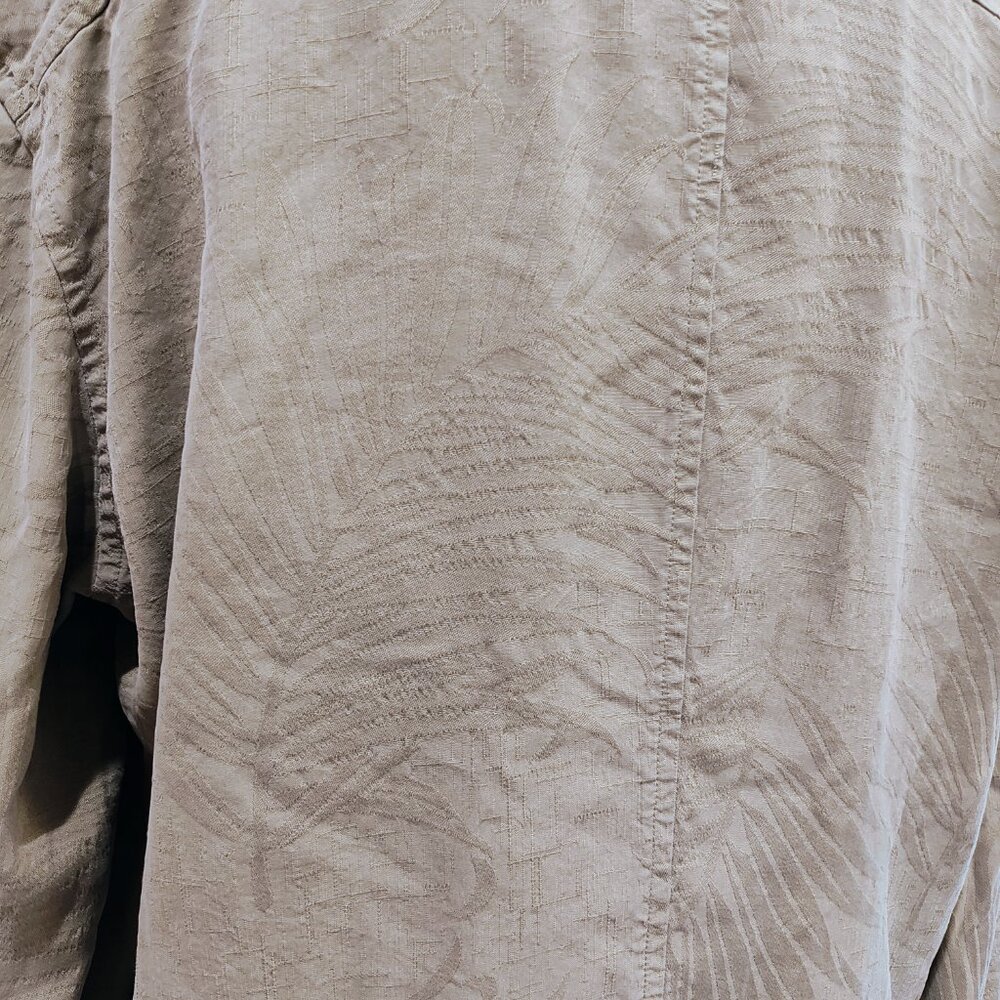 Chico's Design 100% Silk Leaf Pattern Button Down… - image 6